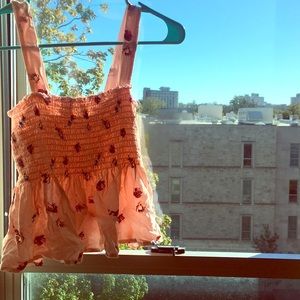 Pink flower tank top